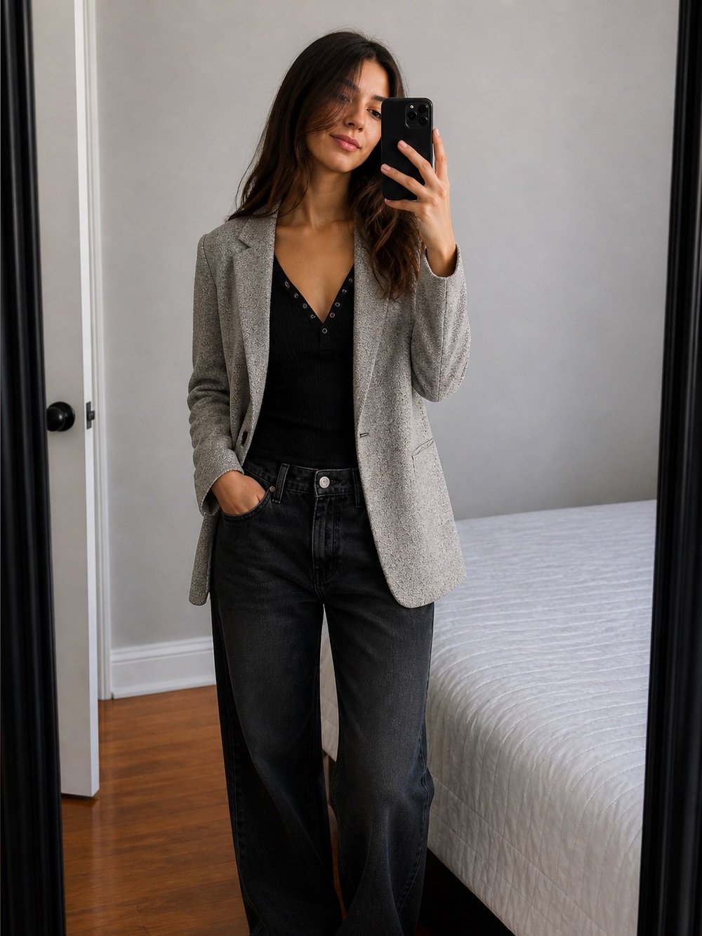 Dynamite Women's Gray Blazer Small